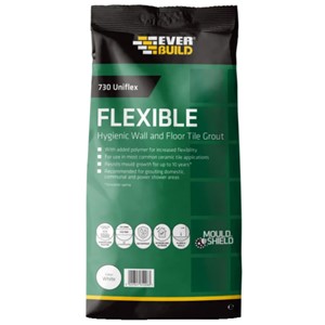 EVERBUILD 730 UNIFLEX WALL & FLOOR TILE GROUT WHITE 2.5kg