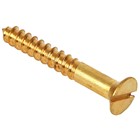 Brass Csk Slotted Woodscrews - Self Colour