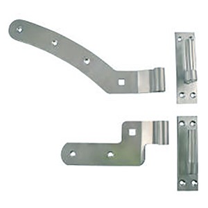 GATEPRO 1058 CURVED RAIL HINGE SET GALV LEFT HAND