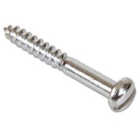 Brass Round Head Slotted Woodscrews - Chrome Plated