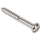 Brass Round Head Slotted Woodscrews - Chrome Plated