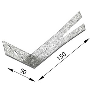 DOOR FRAME CRAMP FISH TAIL END GALV 150mm