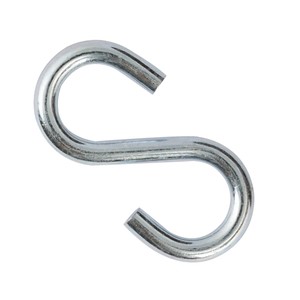 S HOOKS BZP (2 PER BAG) 5 x 50mm