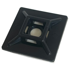 CABLE TIE MOUNT SELF ADHESIVE BLACK 28 x 28mm