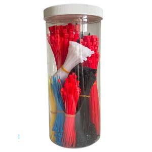 CABLE TIES ASSORTED COLOURS MIXED TUB OF 1000no