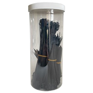CABLE TIES BLACK MIXED TUB OF 500no
