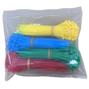 CABLE TIES ASSORTED COLOURS MIXED BAG OF 200no