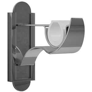 KLICK-FIT CURTAIN POLE BRACKET POLISHED SILVER