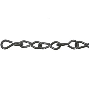 SINGLE JACK CHAIN BLK 2.0m HANK 2.5mm