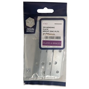 JG 325 MENDING PLATE (4 No) BZP 4" (100mm)
