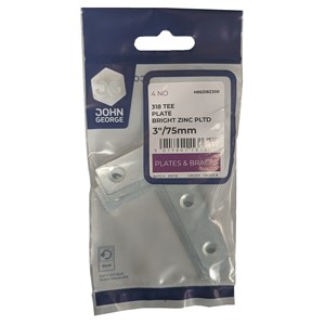 JG 318 TEE PLATE (4 No) BZP 3" (75mm)