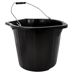 POUR & SCOOP BUCKET 3 GALLON BLACK PLASTIC