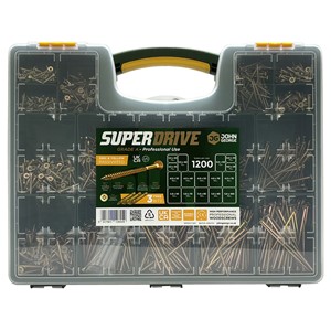 SUPER DRIVE PROFESSIONAL SCREW CSK POZI CASE C 1200no