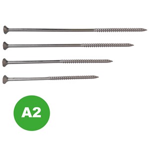 WOODSCREW RECESSED CSK STAINLESS STEEL 6.0x180mm (BOX 50)