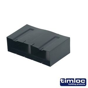 HORIZONTAL FRONT EXTENSION SLEEVE FOR UNDERFLOOR VENT BLACK