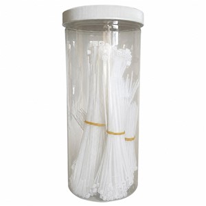 CABLE TIES NATURAL MIXED TUB OF 500no