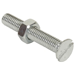 GUTTER BOLT & NUT BZP (PACK OF 10) M6x20