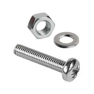 CLAMPAQ MACHINE SCREW PAN NUT&WSHR (15NO) 4.0X40