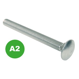 CUP SQUARE BOLTS ST/STEEL A2 M8x100