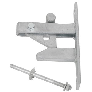 GATEPRO HVY SELF LOCKING GT.CATCH C/W STRAIGHT STRIKER GALV
