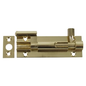 105 BARREL BOLT BRASS NECKED 2"