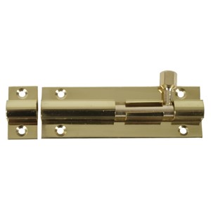 105 BARREL BOLT BRASS STRAIGHT 2"