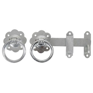 1136 RING GATE LATCH BZP PLAIN 5"