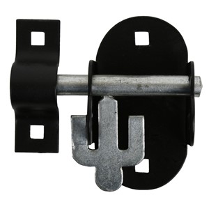 4A OVAL PADBOLT BLK 4"
