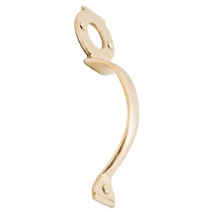 PULL HANDLE FOR LONG THROW LOCK POLISHED BRASS