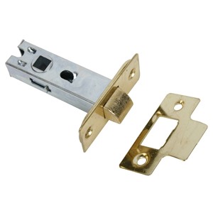 TUBULAR MORTICE LATCH E/BRASSED 2.5"