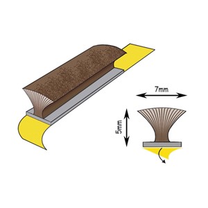 SELF ADHESIVE POLYPROPYLENE PILE WHITE 5m ROLL