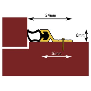 STANDARD DOOR SEAL SET GOLD 5180mm