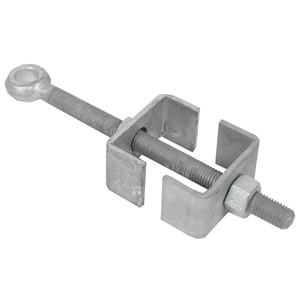 FIELDGATE ADJ EYE FITTING BZP C/W U BRKTS & NUTS