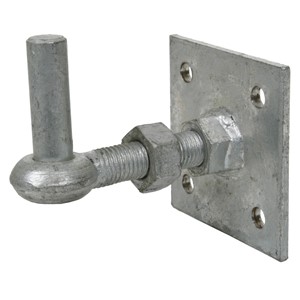 ADJ HOOK ON SQ. PLATE GALV 4" x 4" 3/4" PIN