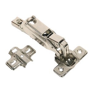 CONCEALED HINGE (SPRUNG) W/PLATE 35mm BZP 165DEG