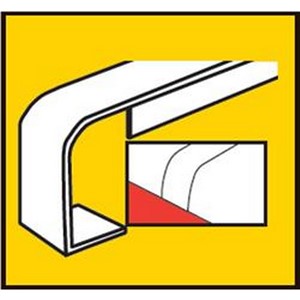 WORKTOP TRIM STRAIGHT JOINT BRIGHT GOLD 30mm