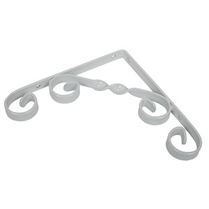 ORNAMENTAL SCROLL BRACKET WHITE (0115-2) 6"x 6"