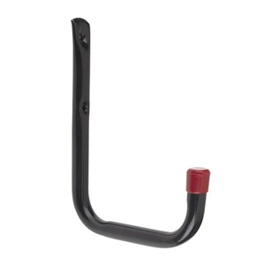 TUBULAR HOOK 150mm PROJECTION BLACK WITH RED END CAP