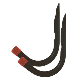 HANDY HOOK STEEL BLACK WITH RED END CAP (PAIR)