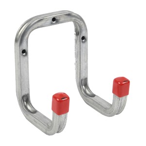DOUBLE WALL HOOK GALV STEEL 90mm PROJECTION RED END CAPS