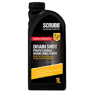 SCRUBB DRAIN SHOT - PROFESSIONAL DRAIN UNBLOCKER 1LTR