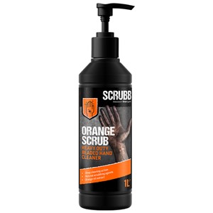 SCRUBB ORANGE SCRUB HVY DUTY BEADED HAND CLEANER 1L PUMP TOP