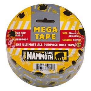 EVERBUILD MAMMOTH MEGA ALL PURPOSE TAPE SILVER 50mx50mm