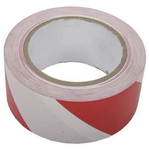 SELF ADHESIVE BARRIER TAPE RED/WHITE 50mm x 33m