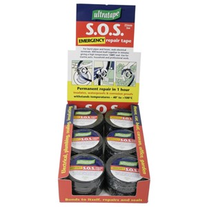 SOS SELF AMALGAMATING TAPE BLACK 25mm x 5m