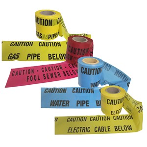 WARNING TAPE 'ELECTRIC CABLE' YELLOW 150mmx365m