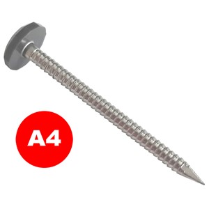 FASCIA NAILS PLASTIC HEAD ANTHRACITE (100/BOX) 50mm