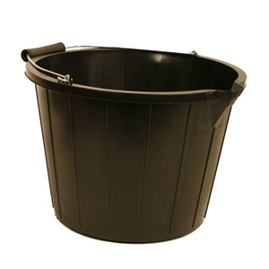 BUILDERS BUCKET 3 GALLON BLACK PLASTIC