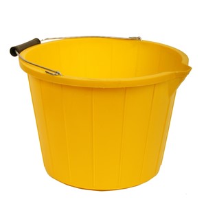 BUILDERS BUCKET 3 GALLON YELLOW PLASTIC