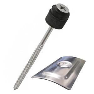 RIDGE SCREW SET WITH STRAIGHT CLAMP PLATE 100 x 4.00